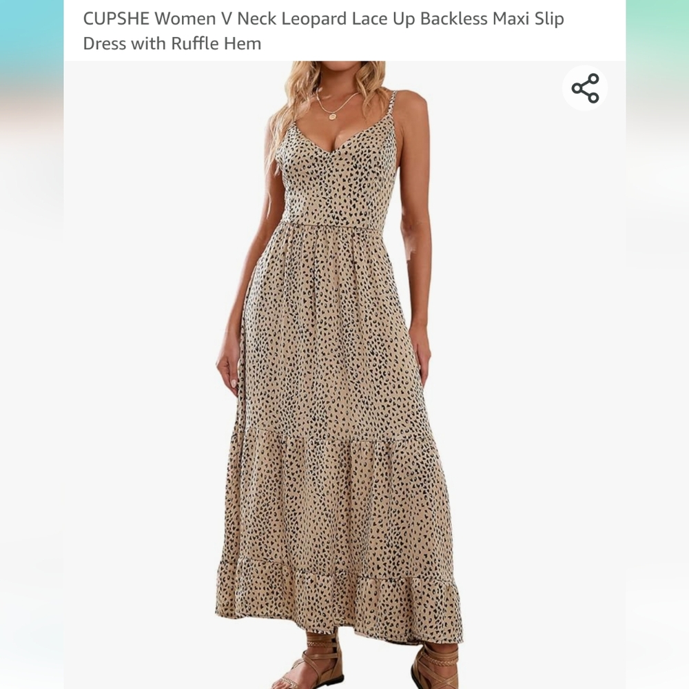 Cupshe v neck lace up back dress